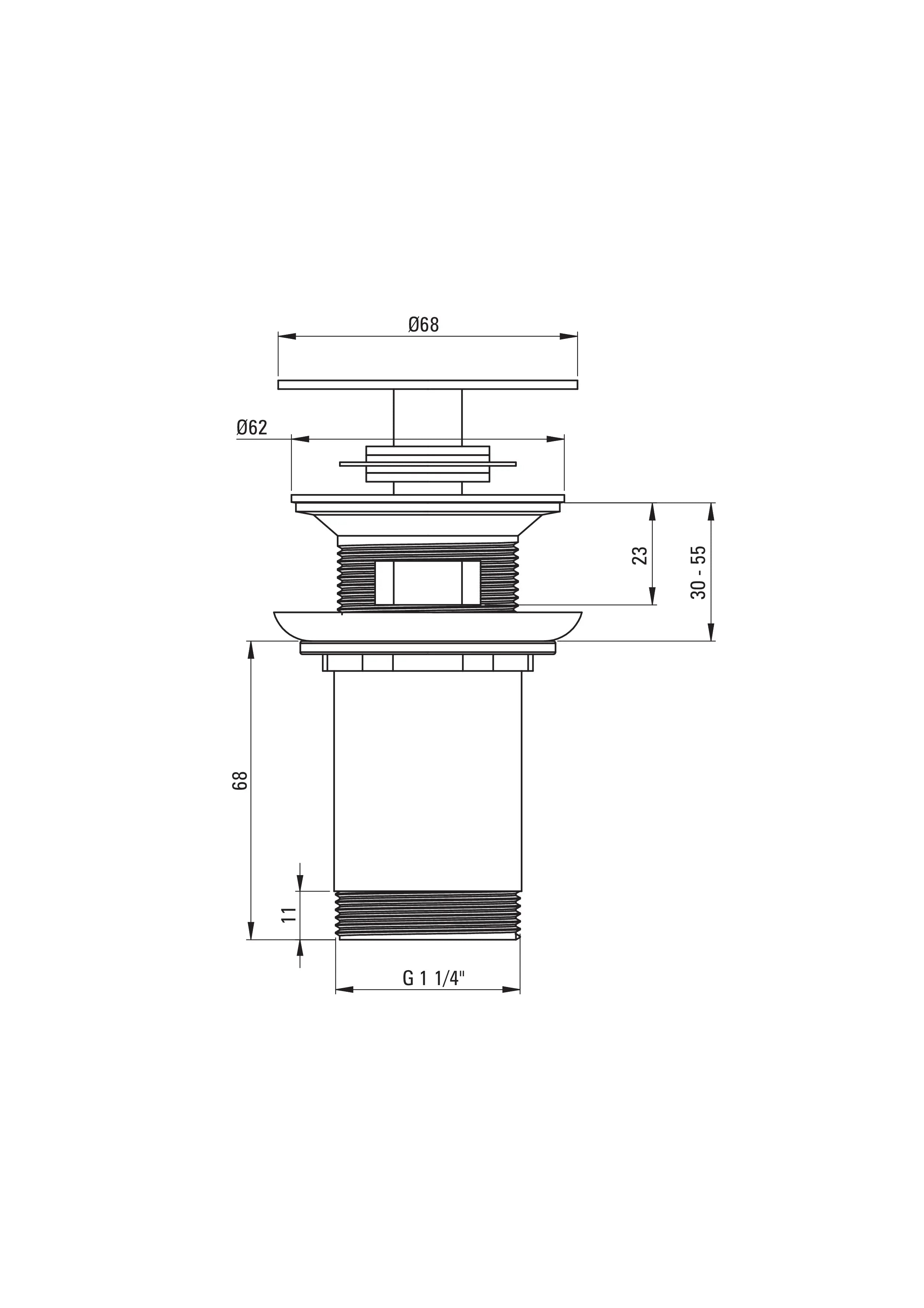 technische tekening witte plug