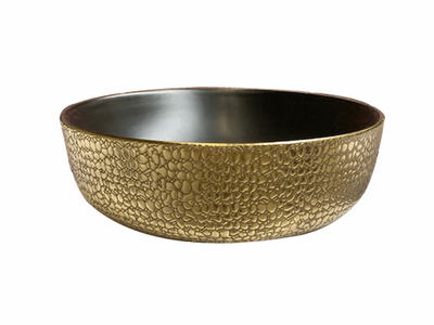 Keramische Waskom Grazia Goud/Zwart 41x41x13 cm