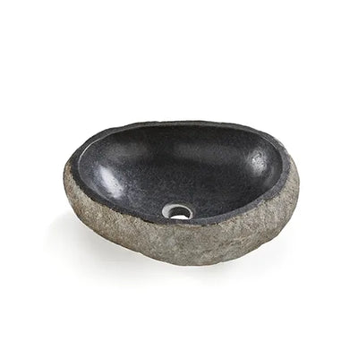 Rivierstenen Waskom Goias Grijs 45x40x15 cm